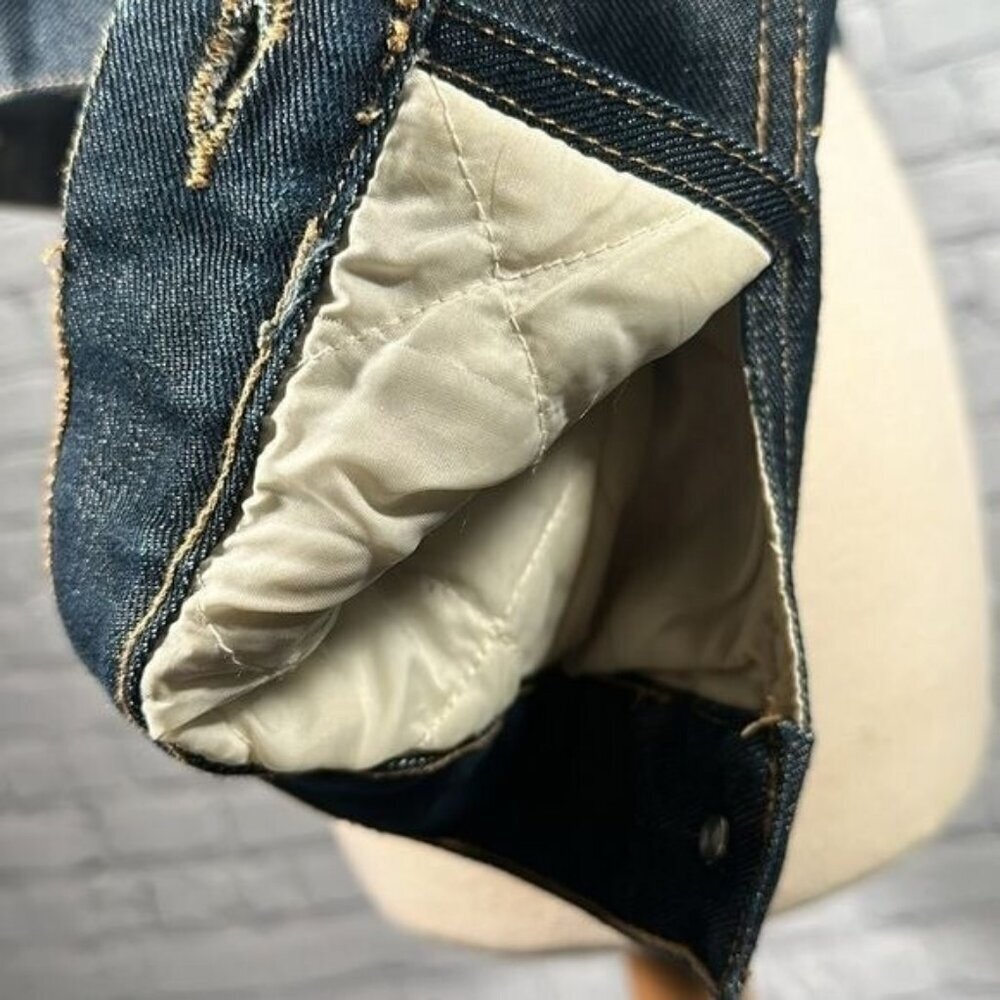 Old Navy Sherpa Lined Jean Denim Trucker Jacket Y2K Vintage Warm Women Sz M NWOT - Picture 5 of 16